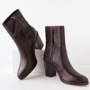 Splendid Roselyn Deep Plum leather mid calf boots